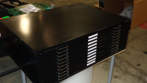 Used Mayline C-File Ten Drawer Cabinet, Black