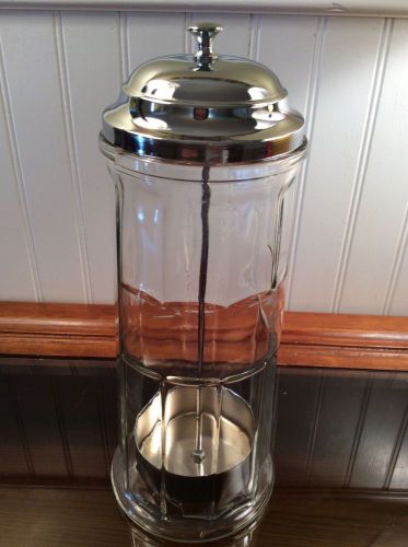 Vtg.gemco glass diner style straw dispenser/holder!! for sale