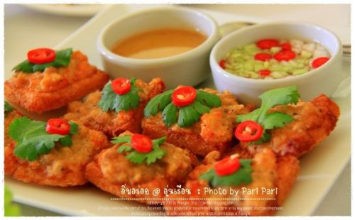 Thai Recipe , Kanom Pung Na Mu Breakfast Snacks Thai Style