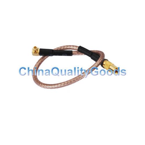 MMCX male right angle to MMCX female straight pigtail cable RG316 15cm