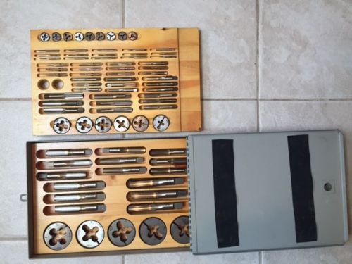 VINTAGE GREENFIELD TAP AND DIE 80 PIECE COMPLETE SET 1/64 TO 1 ONE INCH NIB TOOL