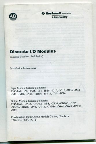 Allen Bradley Discrete I/O Modules Installation Instructions
