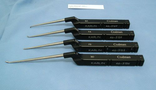 Codman Karlin Spinal Curette Set - 4 excellent units