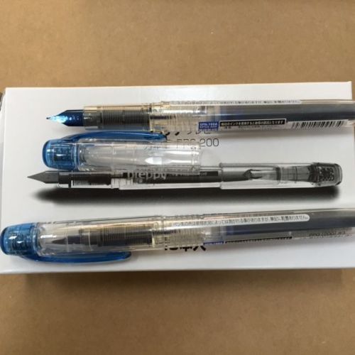 3pcs Platinum Preppy Stainless 0.3mm Fountain Pen with cap Blue (Japan)