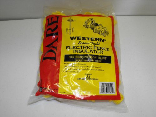 Dare Electric Fence Post Insulators Old Design New 25 Pieces No Slip Threads RP