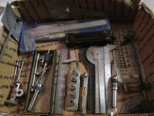 MACHINIST LATHE MILL Lot  Gages Buttons Calipers Measuring Tools Etc