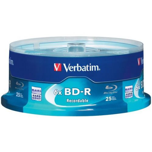 NEW Verbatim 97457 BD-R 25GB 6x 25pk spindle