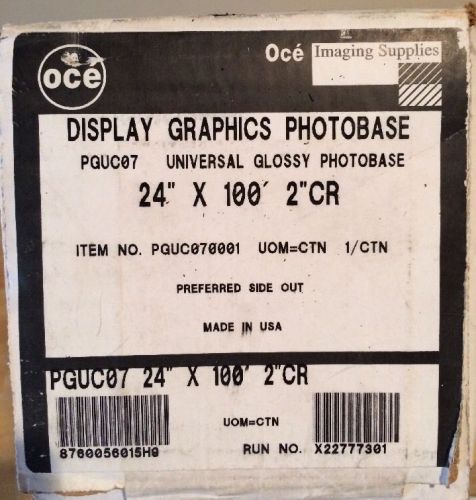 OCE Display Graphics Universal Glossy Photobase Paper 24&#034;x100&#039; PGUC07 2&#034; Core