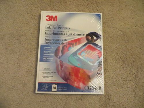 3M CG3480 Transparency Film for Ink Jet Printers; 50 Sheets; Factory Sealed Box