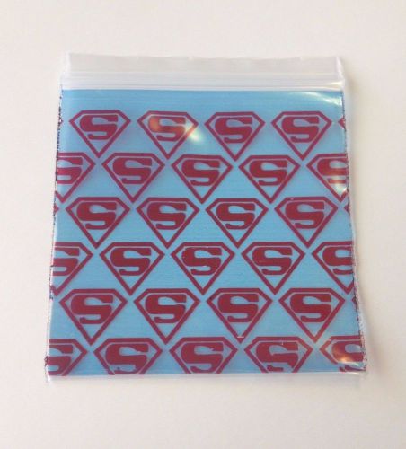 100 Superman / Man of Steel 2 x 2 (Small Plastic Baggies) 2020 Tiny Ziplock Bags