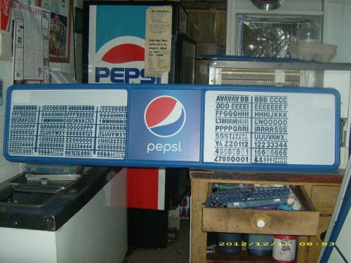 6ft New Pepsi Menu Board w/3 Pepsi Blue letter &amp; numbers sets