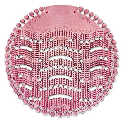 Wave 2.0 Urinal Deodorizer Screen, Red, Spiced Apple Fragrance, 10 Screens/Box