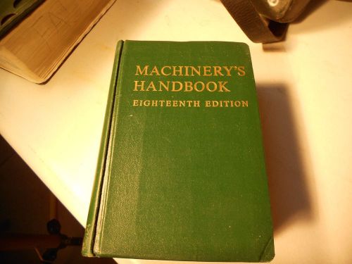 Machinery&#039;s Handbook 18th Edition. Tool Box, Thumb Index Edition.