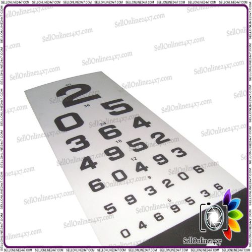 New numeric acrylic sheet/snellen test chart for eyes with numbers vision care for sale