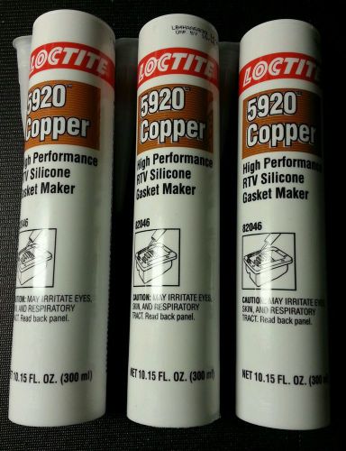 3 x 300ml Tubes Loctite 5920 Copper High Performance RTV Silicone Gasket Maker