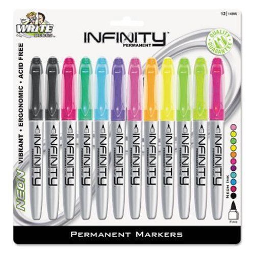 The write board dudes infinity neon permanent markers 12 pack 14866a  cheap!!!!! for sale