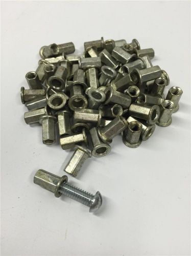 50pc sheet metal fastener hex flat head blind rivet nut rivnut 1/4&#034;-20 x 9/16&#034; for sale