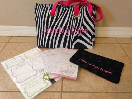 Premier Designs Consulant Supplies- Jewelry Diva Tote, Zip Pouch, Receipts
