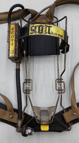 Scott 2.2 wire frame air pack scba harness 2216 air pak low pressure for sale