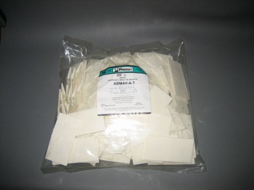 Lot of 200 4-way adhesive backed cable tie mount, high temp, nylon, 2&#034; x 2&#034; wht for sale