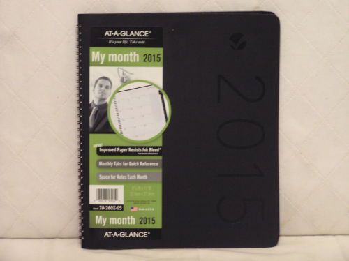 At-A-Glance 70-260X-05 Monthly Planner Jan 2015 thru Dec 2015 Black