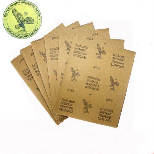 Abrasive Paper Sandpaper 80 Grit Wet Dry Waterproof Hi-Q Easy Use 9&#034;x11&#034; QTY.10