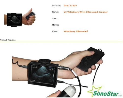 Veterinary Pregnancy Mini Portable Wrist Handheld Ultrasound Scanner With Probe