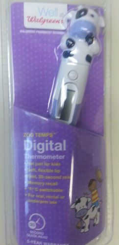 Zoo Temps Digital Thermometer Soft Flexible Tip Cow New 20 Second Read Walgreens