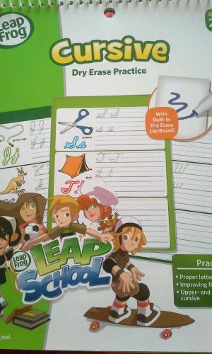 SmartDudes LeapFrog Activity Book, Cursive, Dry Erase, 16 Pages! New!