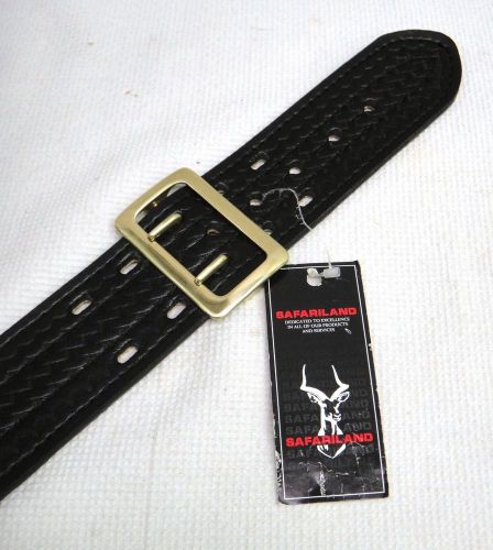 Safariland 87-36-8B Duty Belt Suede Lined Black Leather 36&#034; Brass Buckle w/ Tag
