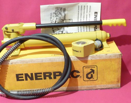 Enerpac p39 hydraulic hand pump new &amp; rsm-200 hydraulic cylinder 20 ton for sale