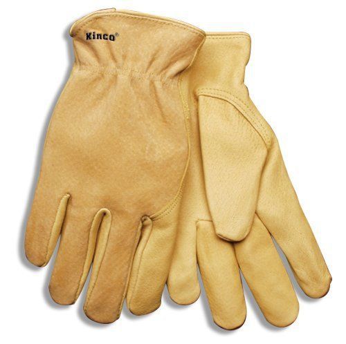 Kinco 94WA Unlined Grain Pigskin Leather Drivers Glove, Work, X-Large, Golden