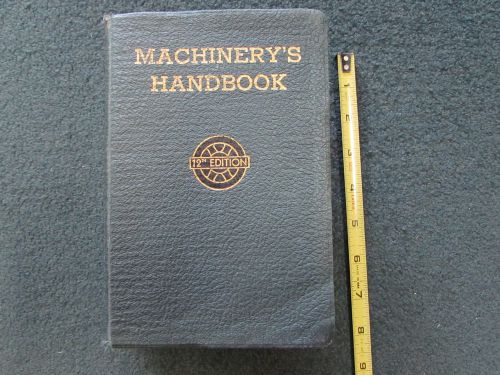 1943 MACHINERY&#039;S HANDBOOK, Mechanical Engineer Tool Draftsman Book 12th Edition