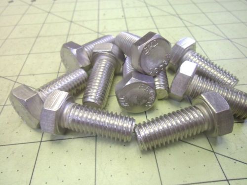 (11) 1/2-13 x 1 1/4 hex cap screw bolt s/s f593c the 18-8 #57982 for sale