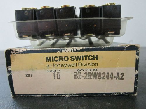 LOT OF 10 MICROSWITCH BZ-2RW8244-A2 SNAP ACTION BASIC SWITCH *NEW IN A BOX*