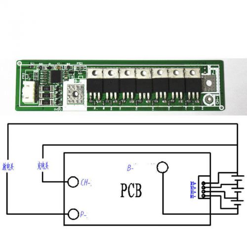 12V 60A 3 cells Battery Protection Board for 3.7V 18650 Li-ion Lithium batterieS
