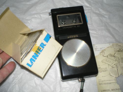 Lanier Microsette MS-60 Recorder Transcriber Includes Tapes and Instructions