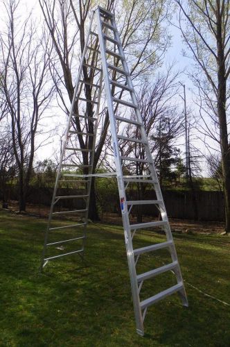New WERNER Ladder 416 16 Foot 300lb Rated Aluminum Step A-frame Ladders