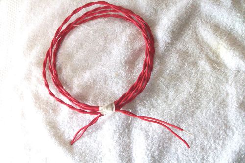 92 inches double strand #12 awg silver plated (very easy solder) red wire for sale