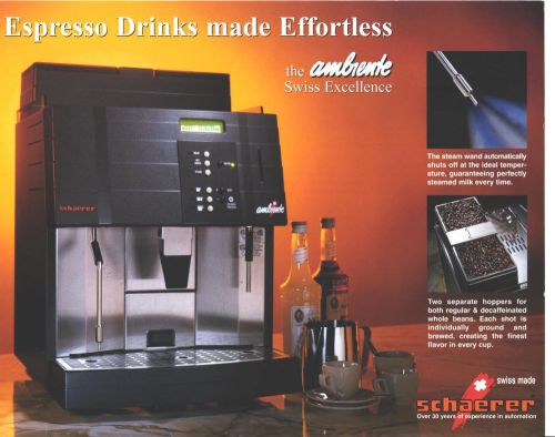 Schaerer ambiente 15so espresso machine - the commercial workhorse for sale