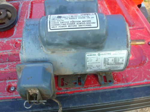 GE 1-1/2 HP 1725 RPM USED ELECTRIC MOTOR 115/230 volt OFF EMGLO AIR COMPRESSOR