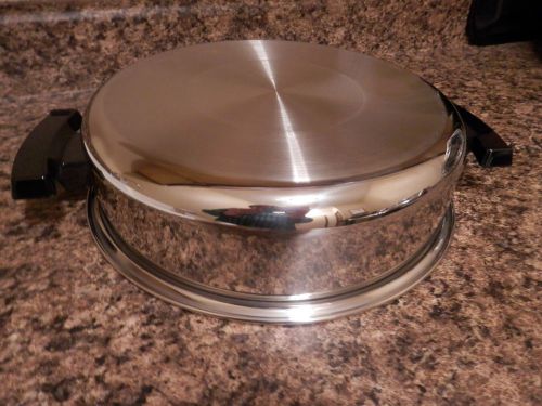 STAINLESS STEEL DOME LID PAN WITH DOUBLE HANDLES