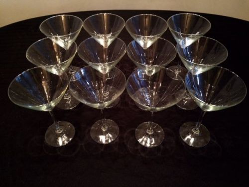 LIBBEY GLASSWARE: SET OF 12 MARTINI/COCKTAIL GLASSES (12 OZ)  FREE DOM. SHIPPING