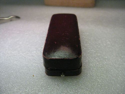 Vintage Stick Pin Carrying Case, Burgundy Outer, Tan Velvet Inside