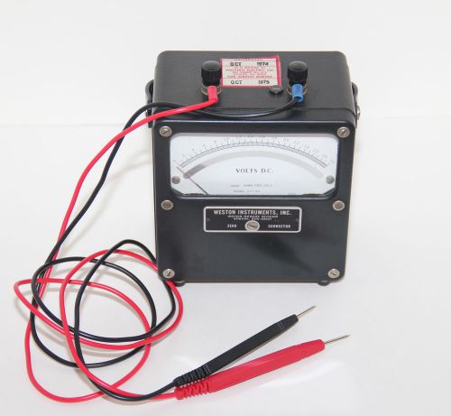 Vintage Weston Model 931 0-3 Volts DC Lab Quality Meter Bell System Tester