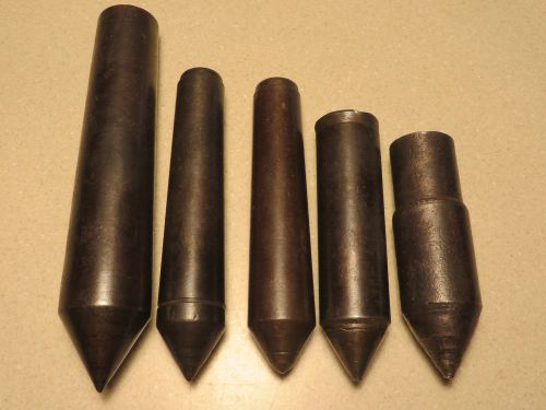 Lot of 5 Various Lathe Dead Centers Taper Straight South Bend ?