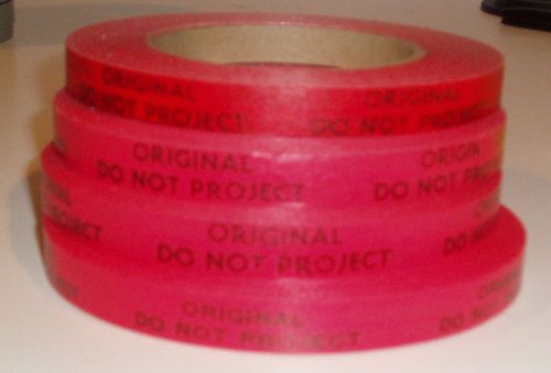 4 Rolls of Red &#034; Original Do Not Project Tape&#034;