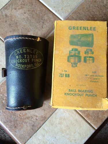 Greenlee Ball Bearing Knockout Punch Set 737BB  EXCELLENT CONDITION