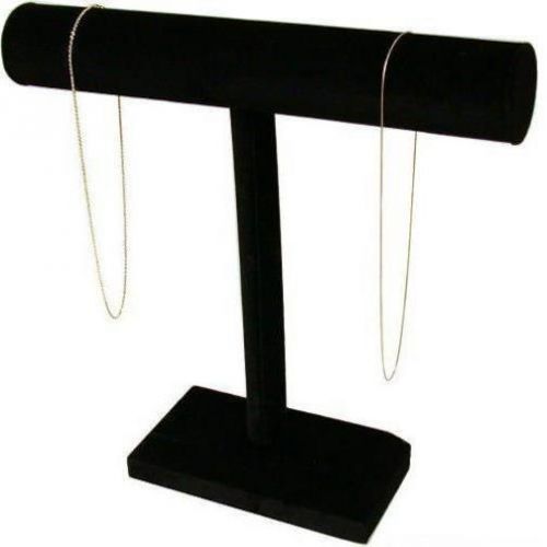 Black Velvet Bracelet &amp; Chain T-Bar Display 12&#034;