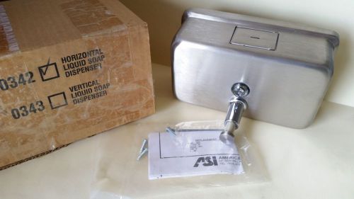 Horizontal Liquid Soap Dispenser Stainless Steel ASI America